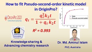 Pseudo second order kinetic model fitting in origin [upl. by Ivzt]