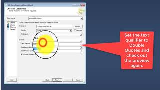 SSMS  How to remove double quotes surrounding the text while importing a [upl. by Kerrin]