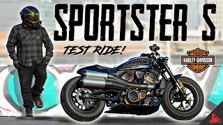 HarleyDavidson Sportster S TEST RIDE [upl. by Yelsek]