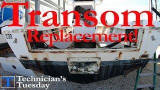 Replacing A Boat Transom  Part 1 [upl. by Alenairam993]