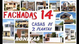 💡 14 FACHADAS BONITAS PARA CASAS DE DOS PISOS  ideas para fachadas [upl. by Neelya930]