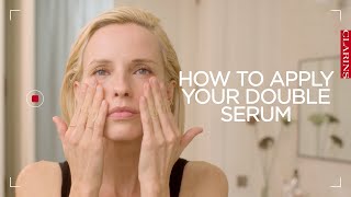 How to apply your Double Serum  Clarins [upl. by Lledner]