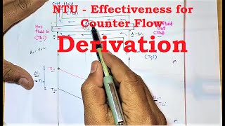 NTU Effectiveness for Counter Flow heat exchanger  Derivation [upl. by Ellenid1]