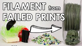 Recycle your failed 3D prints Make new filament at home [upl. by Magdalen835]