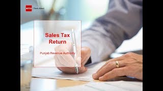 Sales Tax Return Punjab Revenue Authority [upl. by Berhley]