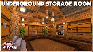 Minecraft How to Build an Underground Storage Room Tutorial 2021 [upl. by Wickman]