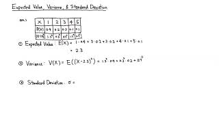 Expected Value Variance amp Standard Deviation [upl. by Monteria]