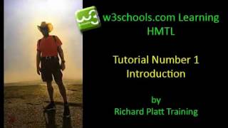 Learning HTML with w3schoolscom  Lesson Number 1 [upl. by Berenice]