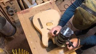 Telecaster Style Guitar Build Timelapse  Reclaimed Rustic Tele [upl. by Ynnos631]