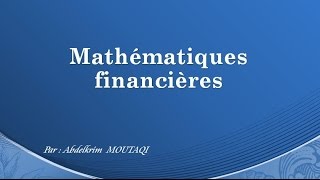 Mathématiques financières  en darija [upl. by Anikat]