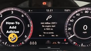 How to add Adblue to Volkswagen Tiguan Rline [upl. by Ronnie]