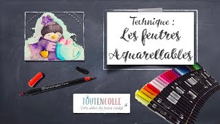 Tuto feutres aquarellables [upl. by Ezalb]