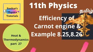 Efficiency of Carnot engine in tamil 11th physicsHeat and thermodynamicsunit 8 [upl. by Calla]