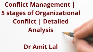 Conflict Management  Conflict Process  5 stages of Organizational Conflict [upl. by Savell]