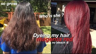 from dark brown hair to red hair   NO BLEACH [upl. by Silva]