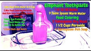 Elephant Toothpaste RecipeDirections DIY Jacks Toy Time [upl. by Adianes]