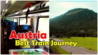 Most Scenic Train Trip Across Austrian Alps 🇦🇹  Salzburg to Innsbruck [upl. by Rihaz]