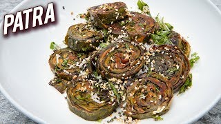 Homemade Gujarati Patra Recipe  How To Make Patra At Home  Traditional Gujarati Patra  Varun [upl. by Anytsirhc448]