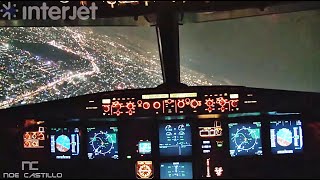 Despegando de Ciudad de México de Noche en la cabina de Pilotos [upl. by Booze776]