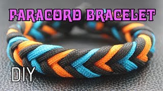 HOW TO MAKE PARACORD BRACELET THREE COLORS [upl. by Ronoc489]