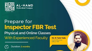 FBR Inland Revenue Inspector Test  Lecture 1 [upl. by Russel]