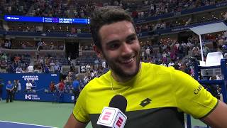 Matteo Berrettini quotRight now I dont remember any pointsquot  US Open 2019 Quarterfinal [upl. by Beshore]