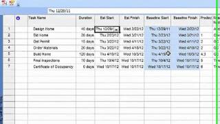 MS ProjectSetting up a Baselinemp4 [upl. by Imoen]