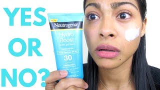 NEW REVIEW Neutrogena Hydro Boost Sunscreen [upl. by Annohs]