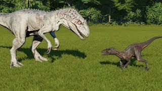 Indoraptor VS Indominus Rex  Jurassic World Evolution [upl. by Matthaus]