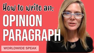 How to Write an Opinion Paragraph  English Writing Skills  2020 [upl. by Nadda]