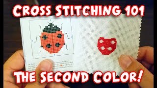 Learn How CrossStitching 101 The Second Color [upl. by Alexandr]