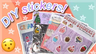 EASY DIY STICKERS NO WAX PAPER NEEDED [upl. by Aikam]