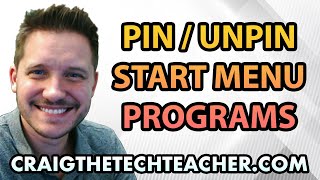 How To Pin Or Unpin Programs To The Windows 10 Start Menu 2022 [upl. by Laszlo91]