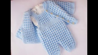 Baby dungaree crochet very easy majovelcrochet [upl. by Shaffert]