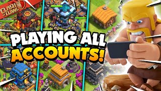 Playing 19 Clash of Clans Accounts in One Day [upl. by Anatole]