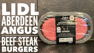 Lidl Deluxe Ultimate Aberdeen Angus Beef Steak Burger Review [upl. by Amlez]