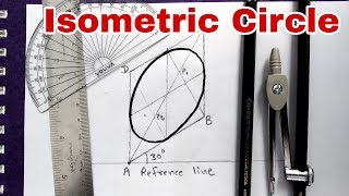 Isometric of Circle Draw Method  Engineering Drawing [upl. by Jaret]