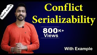 Lec84 Conflict Serializability  Precedence Graph  Transaction  DBMS [upl. by Limaj]